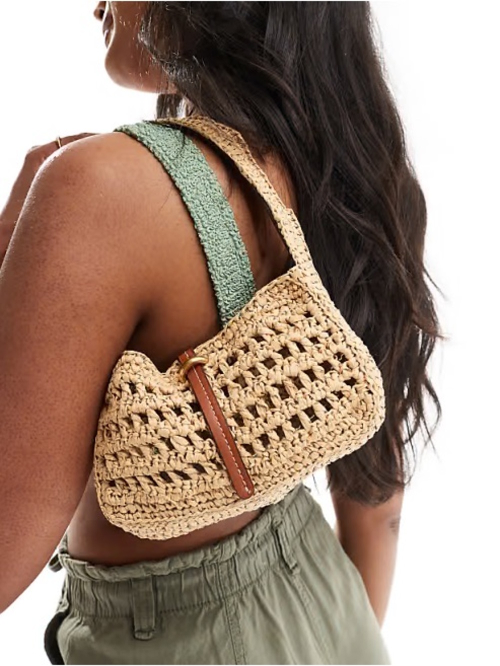 Mango Woven Straw Shoulder Bag in Natural - Picture 5 of 7